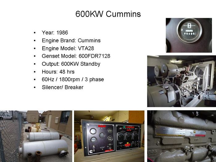 600KW Cummins柴油发电机