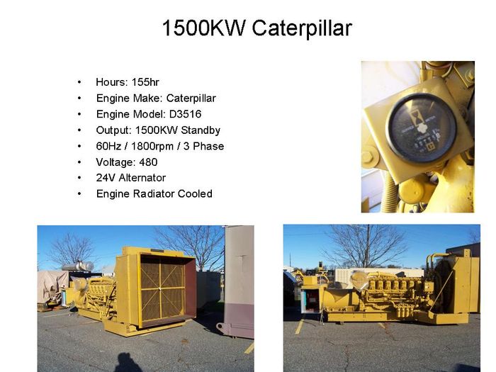 1500KW Caterpillar 发电机