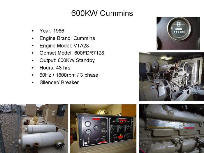 600KW Cummins Diesel Generator