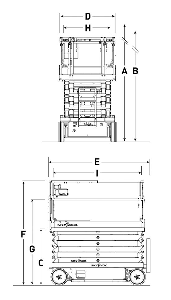 Skyjack SJIII4740；12米剪刀車；擎億高空