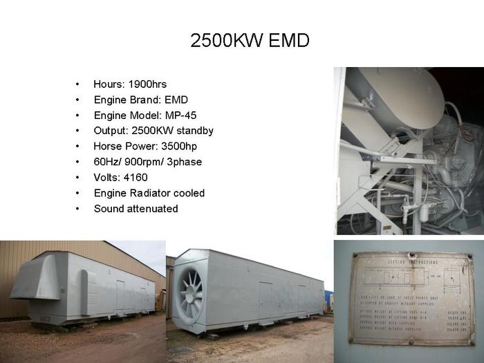 Máy phát điện 2500KW EMD 